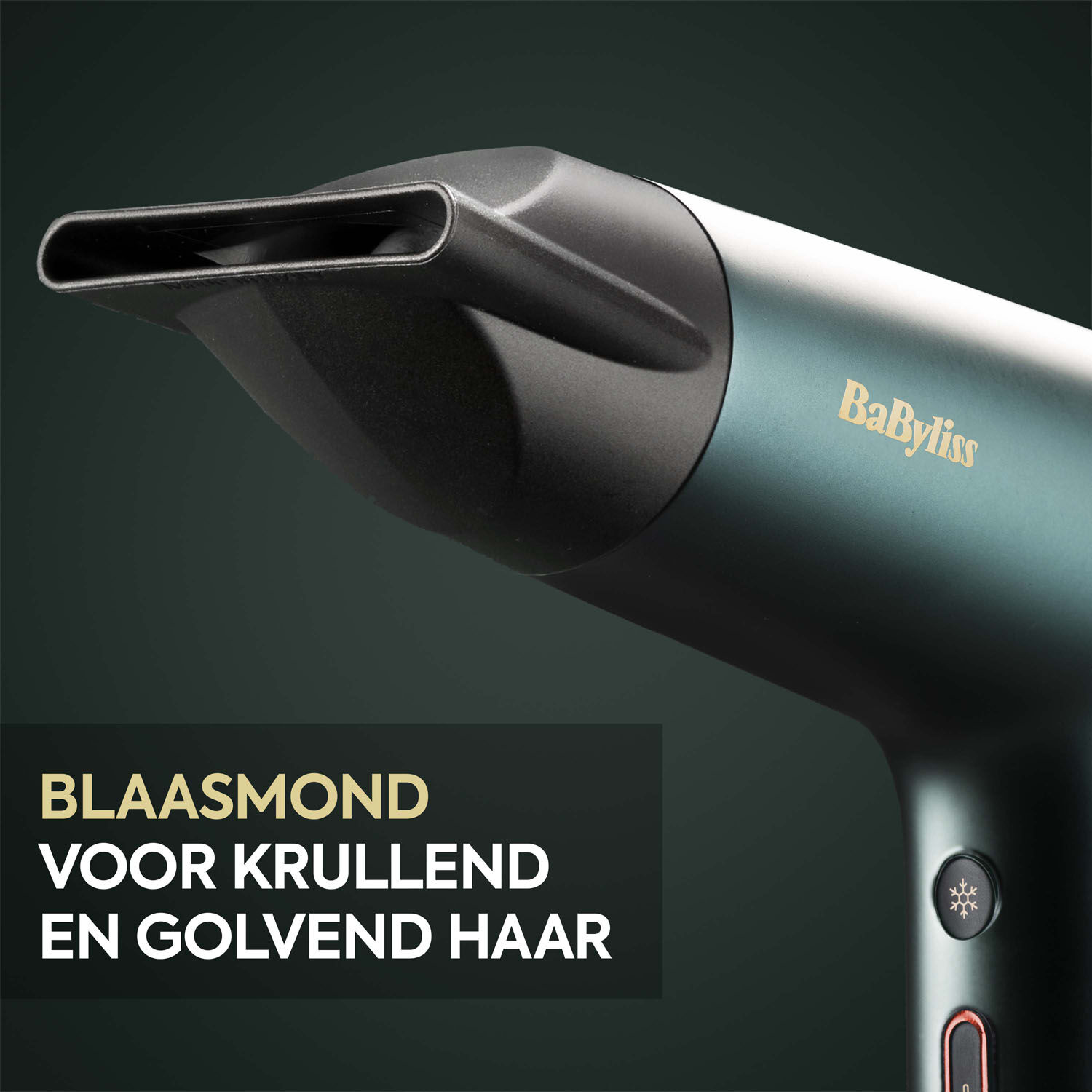 BLAASMOND. VOOR KRULLEND EN GOLVEND HAAR